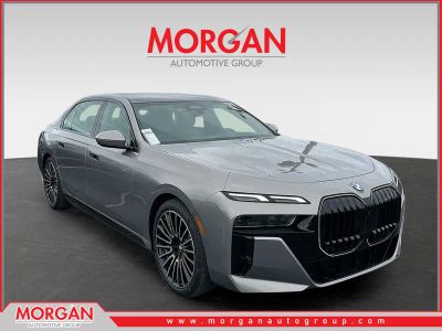 2026 BMW 7 Series 740i in Gray — front three-quarter view