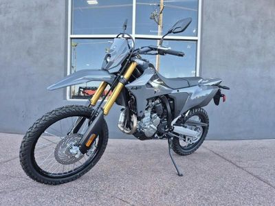2025 Suzuki DR-Z4S in GRY — front three-quarter view