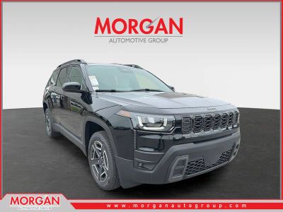 2026 Jeep Cherokee Laredo in Black — front three-quarter view