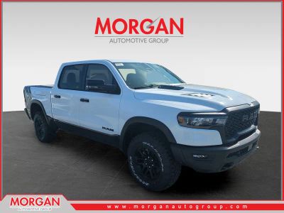 2026 Ram 1500 Rebel in White — front three-quarter view