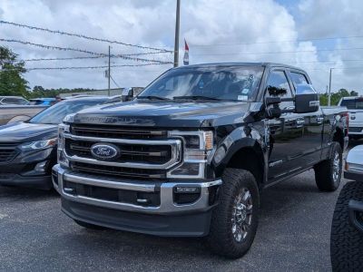 2021 Ford F-350SD King Ranch in Black — front three-quarter view