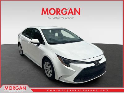 2022 Toyota Corolla LE in White — front three-quarter view