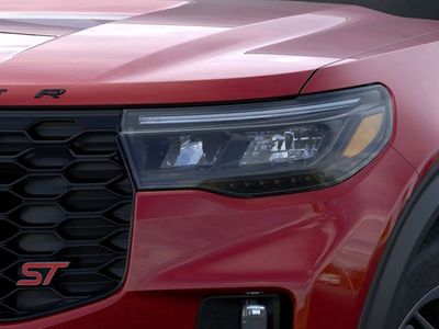 2026 Ford Explorer ST in Red Metallic — front three-quarter view