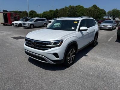 2023 Volkswagen Atlas SEL in White — front three-quarter view