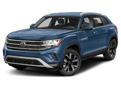 2022 Volkswagen Atlas Cross Sport 3.6L V6 SE w/Technology in Black — front three-quarter view