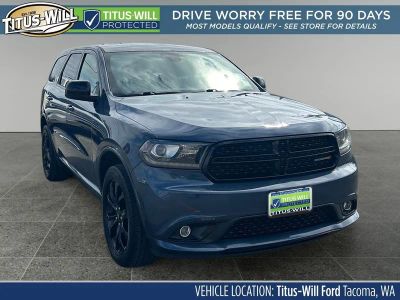 2020 Dodge Durango SXT Plus in Blue Pearl — front three-quarter view