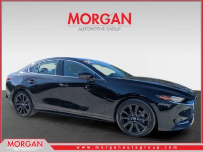 2021 Mazda Mazda3 Sedan 3 Sedan 2.5 Turbo Premium Plus in Jet Black Mica — front three-quarter view