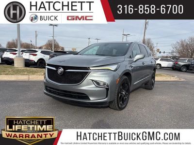 2023 Buick Enclave Essence in Moonstone Gray Metallic — front three-quarter view