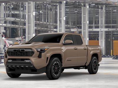2026 Toyota Tacoma TRD Sport in Mudbath — front three-quarter view