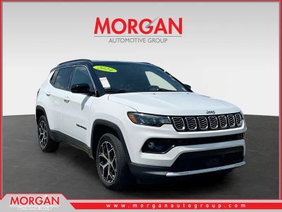 2024 Jeep Compass Limited in White/off-white — front three-quarter view