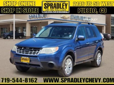 2012 Subaru Forester 2.5X Premium in Blue — front three-quarter view