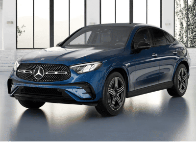 2026 Mercedes-Benz GLC 300 in Starling Blue Metallic — front three-quarter view