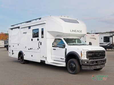 2026 Grand Design Lineage Series F in WHITE — front three-quarter view