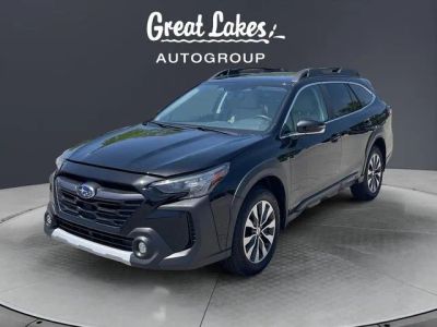 2024 Subaru Outback Limited XT in Crystal Black Silica — front three-quarter view
