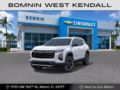 2026 Chevrolet Equinox RS in Polar White Tricoat — front three-quarter view