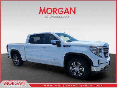2025 GMC Sierra 1500 SLT in White — front three-quarter view