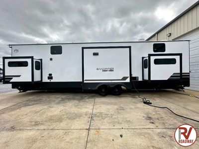 2025 Forest River RV Sandpiper Destination Trailers — engine compartment view
