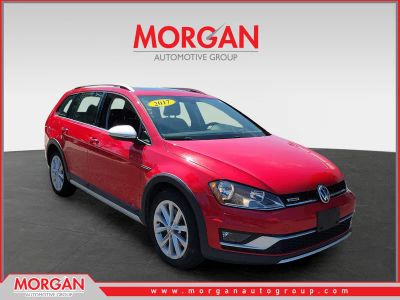 2017 Volkswagen Golf Alltrack TSI SE in Red — front three-quarter view