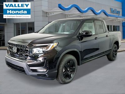 2026 Honda Ridgeline Black Edition in Crystal Black Pearl — front three-quarter view