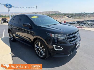 2018 Ford Edge Sport in Shadow Black — front three-quarter view