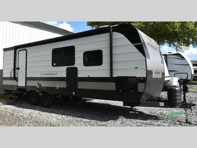 2026 Keystone Hideout Sport Double Axle — front three-quarter view