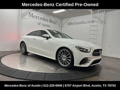 2021 Mercedes-Benz E-Class E 450 in White — front three-quarter view