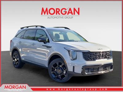 2026 Kia Sorento X-Line SX Prestige in Gray — front three-quarter view