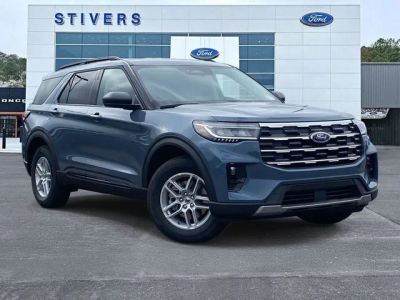 2026 Ford Explorer Active in Vapor Blue Metallic — front three-quarter view