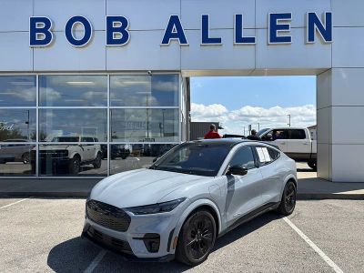 2025 Ford Mustang Mach-E GT in Star White Metallic Tri-Coat — front three-quarter view