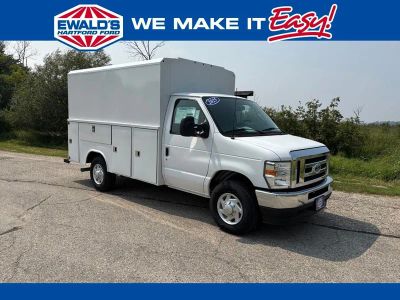 2025 Ford E-350SD Base Service Utility Van in Oxford White — front three-quarter view