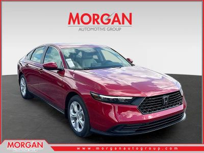 2026 Honda Accord Sedan LX in Radiant Red Metallic — front three-quarter view