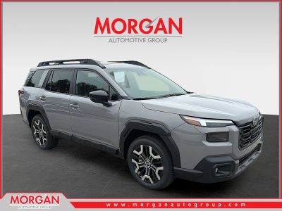 2026 Subaru Outback Touring XT in River Rock Pearl — front three-quarter view