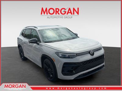 2026 Volkswagen Tiguan SE R-Line Black in Sandstone — front three-quarter view