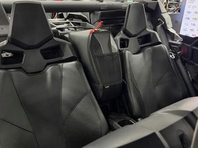 2025 Can-Am Maverick X3 Max RS Turbo RR Fiery Red & Hyper Silver — rear three-quarter view