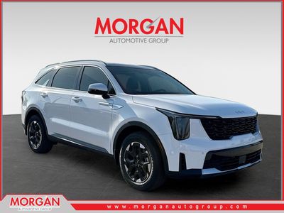 2026 Kia Sorento S in Glacial White Pearl — front three-quarter view