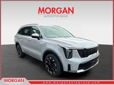 2026 Kia Sorento EX in Gray — front three-quarter view
