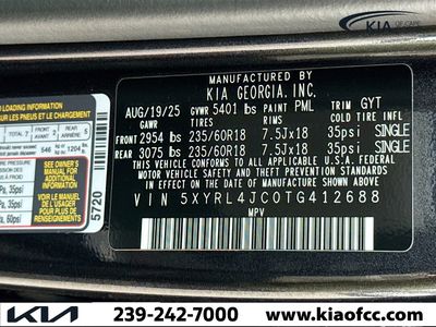 2026 Kia Sorento — photo 44 view