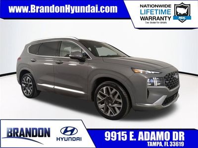 2023 Hyundai Santa Fe Calligraphy in Gray — front three-quarter view