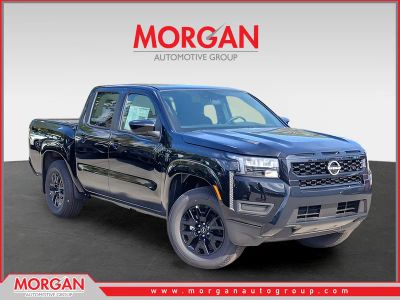 2026 Nissan Frontier SV in Black — front three-quarter view
