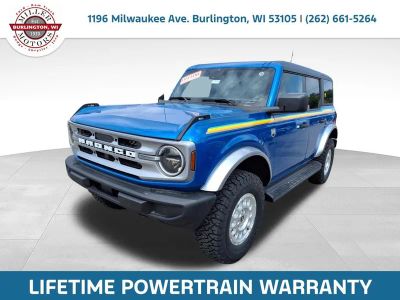 2025 Ford Bronco Big Bend in Velocity Blue Metallic — front three-quarter view