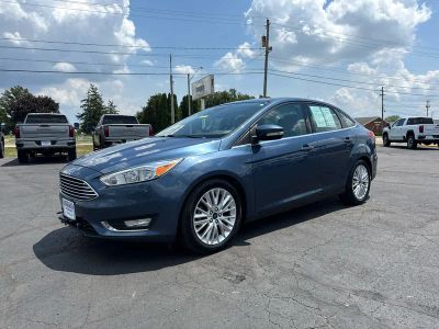 2018 Ford Focus Titanium in Blue — front three-quarter view