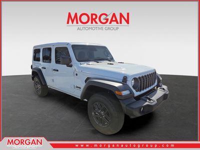 2026 Jeep Wrangler Sport S in White — front three-quarter view