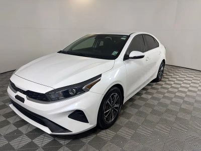 2022 Kia Forte LXS in White — front three-quarter view