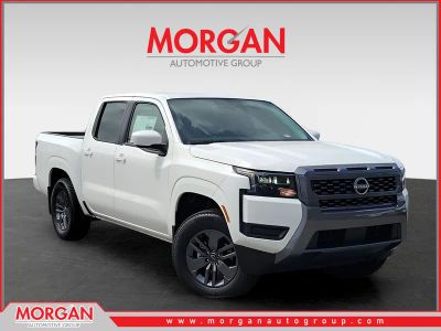 2026 Nissan Frontier SV in White — front three-quarter view