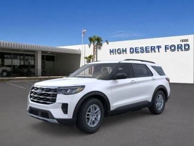 2026 Ford Explorer Active in White Metallic — front three-quarter view