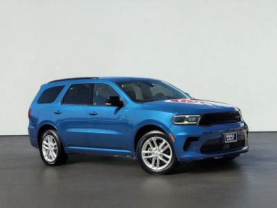 2025 Dodge DURANGO GT PLUS in Frostbite Pearlcoat — front three-quarter view