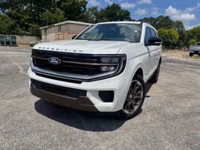2027 Ford Expedition King Ranch in White — front three-quarter view