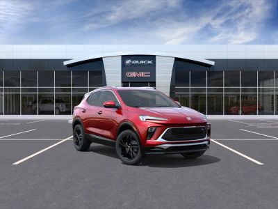 2026 Buick Encore GX Sport Touring in Brilliant Red — front three-quarter view
