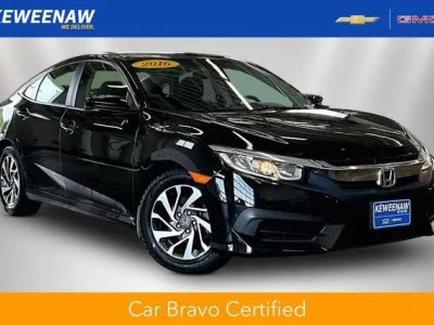 2016 Honda Civic EX in Black — front three-quarter view