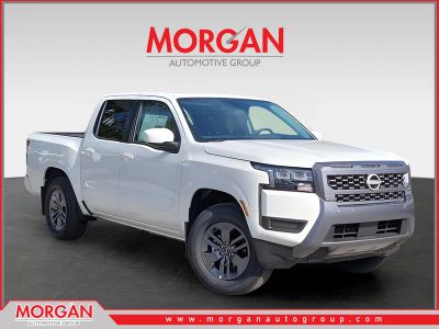 2026 Nissan Frontier SV in White — front three-quarter view